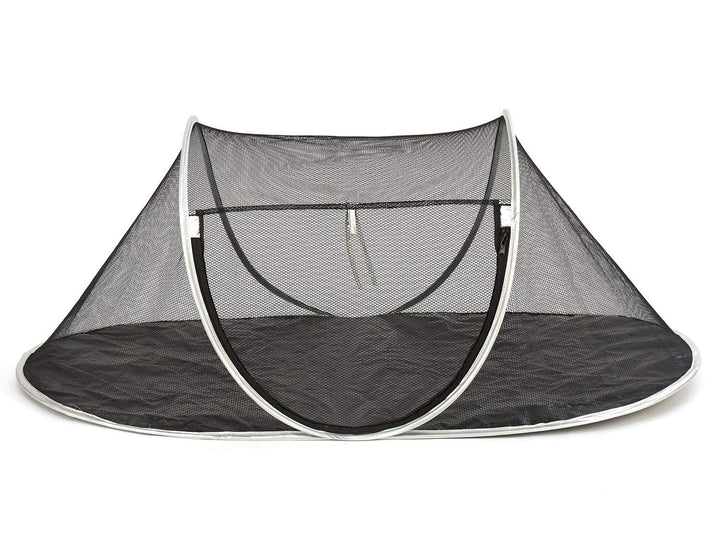 Cat Tent Pop Up House Outside Pet Enclosure Indoor Playpen Portable for Cats Small Dogs in Deck, Yard, Patio, Park, Camping, Travel Outdoor Summer (Black Net and Blue Edge)
