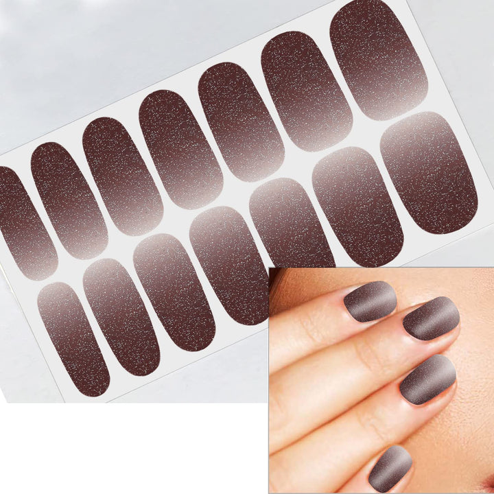 20 Sheets Full Nail Stickers for Women Nail Art Polish Strips Gel Nail Wraps for Girls Pink Purple Cute Glitter Solid Design Nail Polish Stickers Solid Gel Nail Strips Sticker Nails Gel Strips
