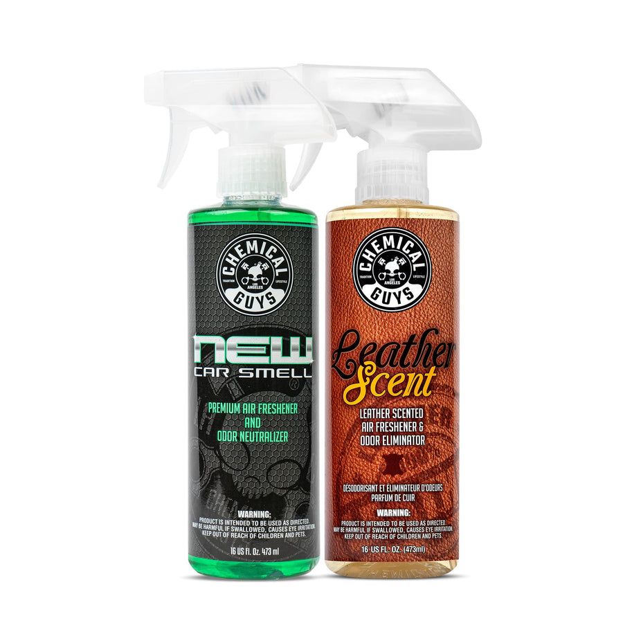 AIR_300 New Car Scent and Leather Scent Combo Pack, Great for Cars, Trucks, SUVs, RVs & More, 16 fl oz (2 Items)