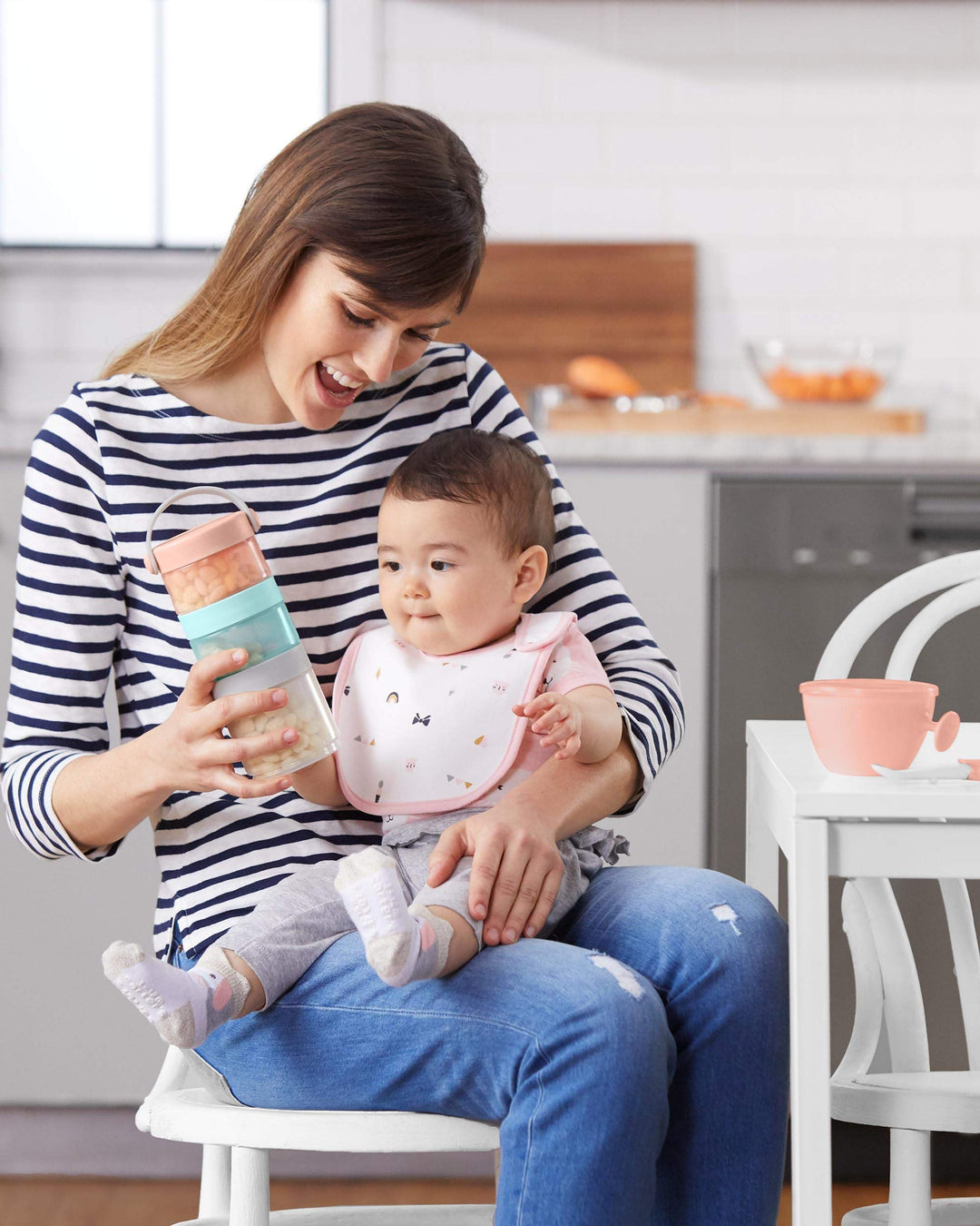 Grab & Go Stackable Formula to Food Container Set, Multi-Color, 9H497510