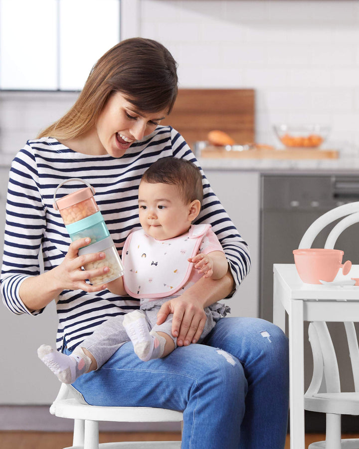 Grab & Go Stackable Formula to Food Container Set, Multi-Color, 9H497510