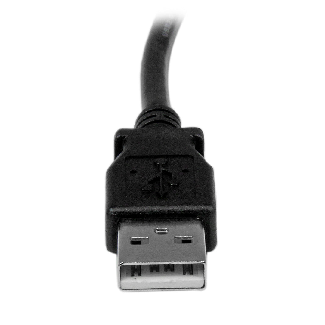 2m USB 2.0 A to Right Angle B Cable Cord - 2 m USB Printer Cable - Right Angle USB B Cable - 1x USB A (M), 1x USB B (M) (USBAB2MR)