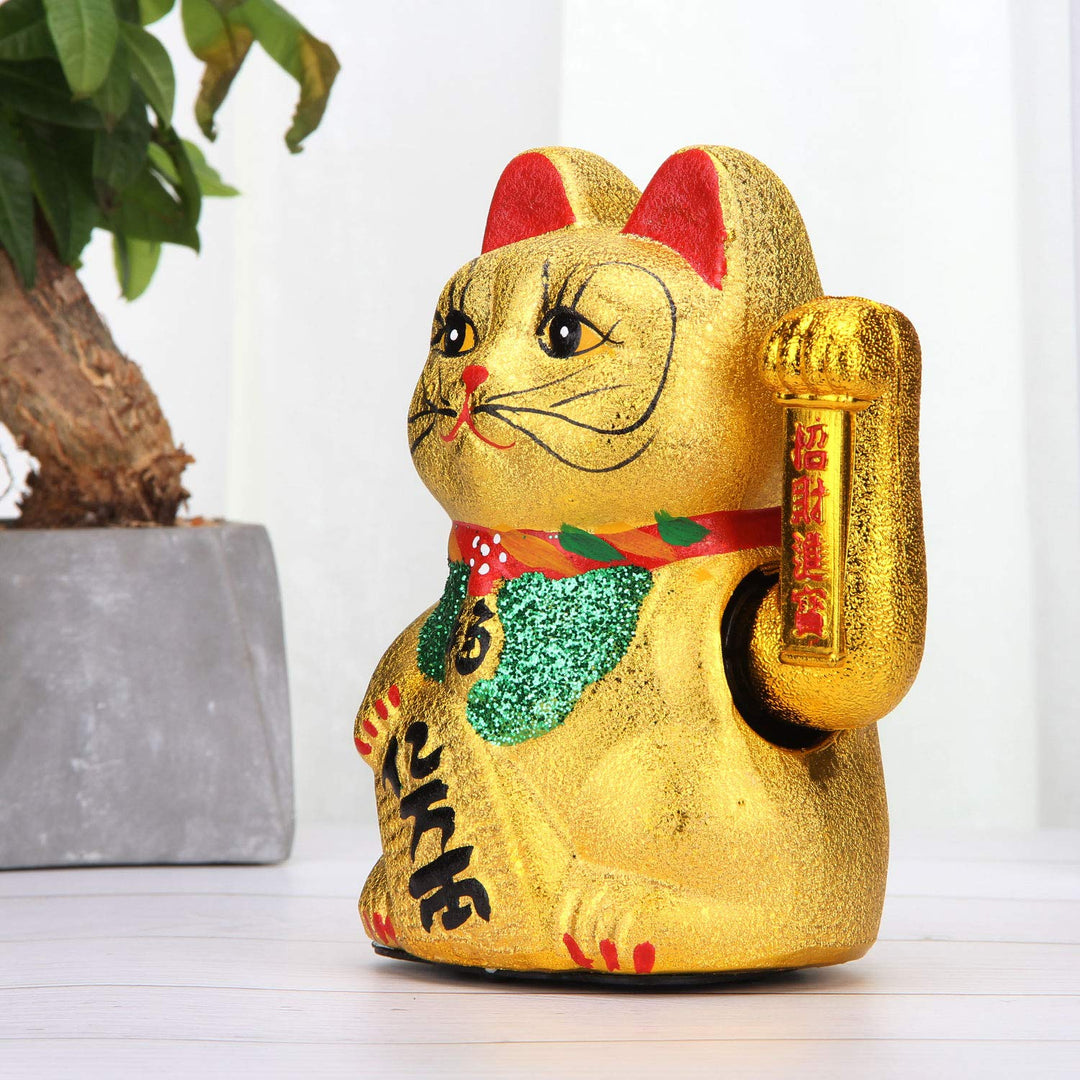 7 Beckoning Ceramic Maneki Neko Lucky Fengshui Cat