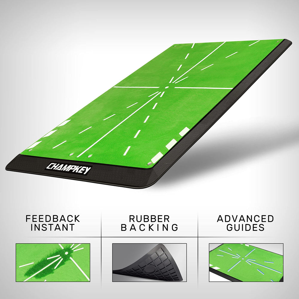 Heavy-Duty Golf Hitting Mat - Swing Path Feedback Golf Practice Mat - Ideal for Indoor and Outdoor Training
