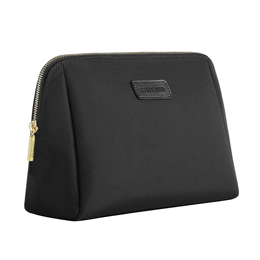 Large Cosmetic Zipper Pouch Clutch Makeup Bag Travel Waterproof Toiletry Bags for Women-Black…