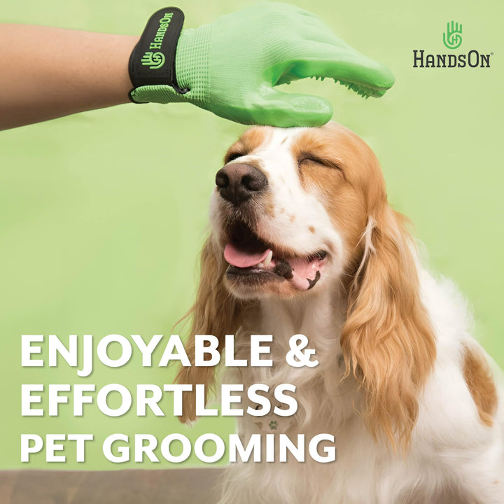 Pet Grooming Gloves - Patented #1 Ranked, Award Winning Shedding, Bathing, & Hair Remover Gloves - Gentle Brush for Cats, Dogs, and Horses