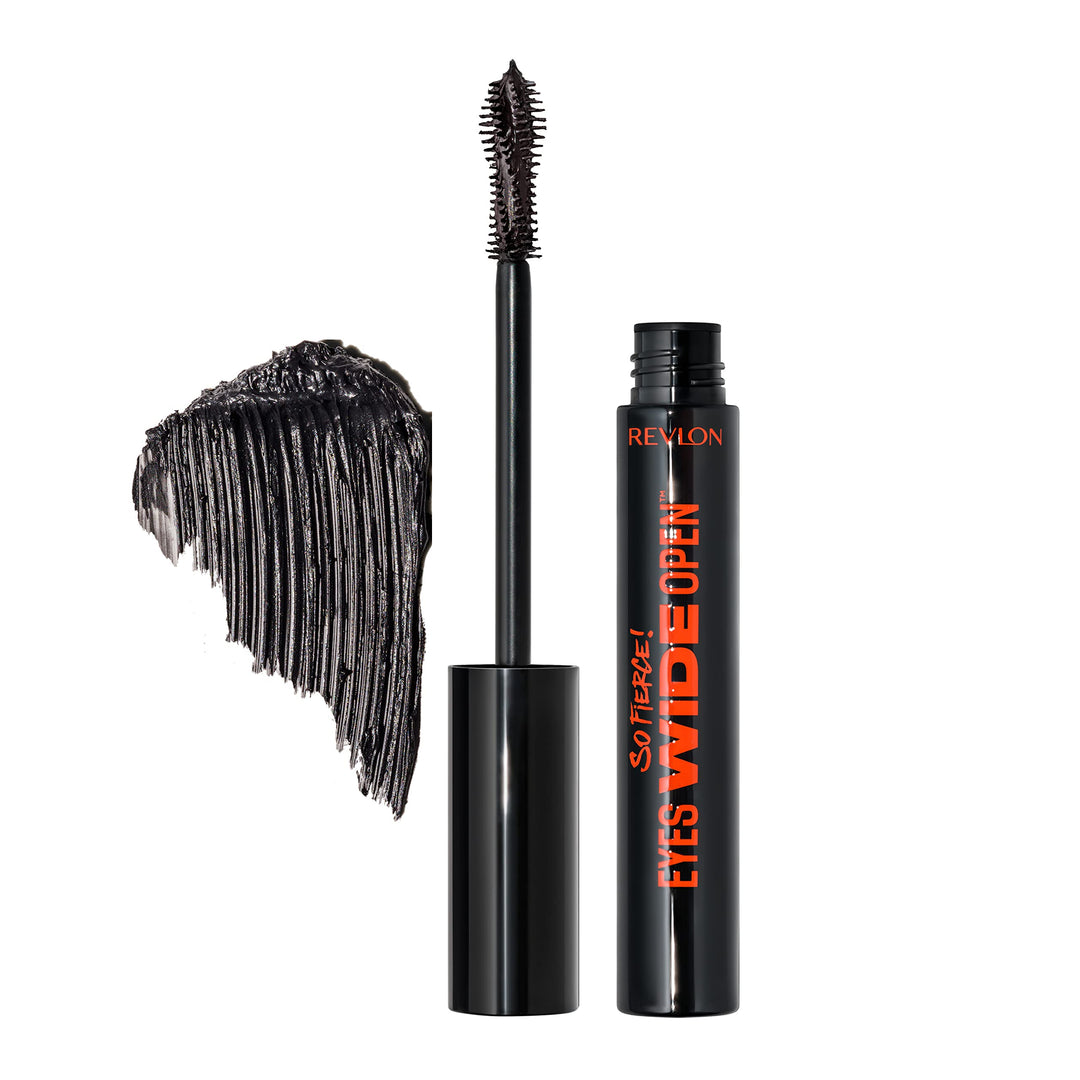 Revlon So Fierce! Eyes Wide Open Mascara with Push-up Brush, For Volumizing & High Lifting Eyelashes, Smudge-proof, Flake Resistant, 102 Black, 0.24 fl oz.