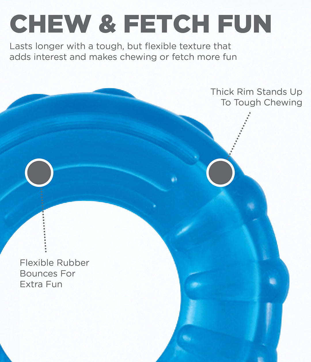 Orka Tire Royal Blue Treat-Dispensing Dog Chew Toy