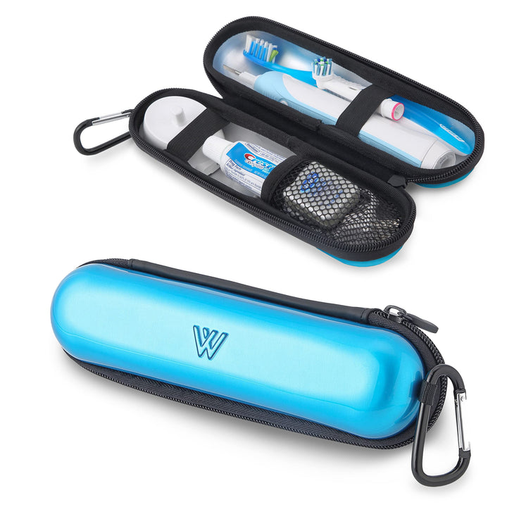 Wilken Electric Toothbrush Case | Universal Travel Case | Odor Free Thermoplastic Shell | Compatible with Oral B, Sonicare, and More Electric Toothbrush Brands (Green)