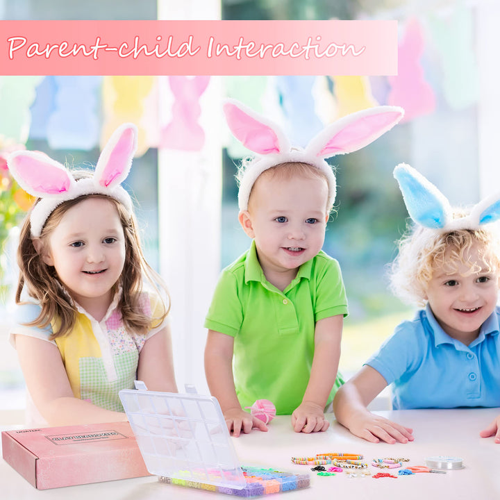 2022 New 4500 PCS Clay Beads for Bracelets Making, Polymer Clay Beads Kit 19 Colors Flat Beads for Jewelry Making DIY Round Disc Letter Beads for Necklace Making Set with Smiley Face Heishi Beads