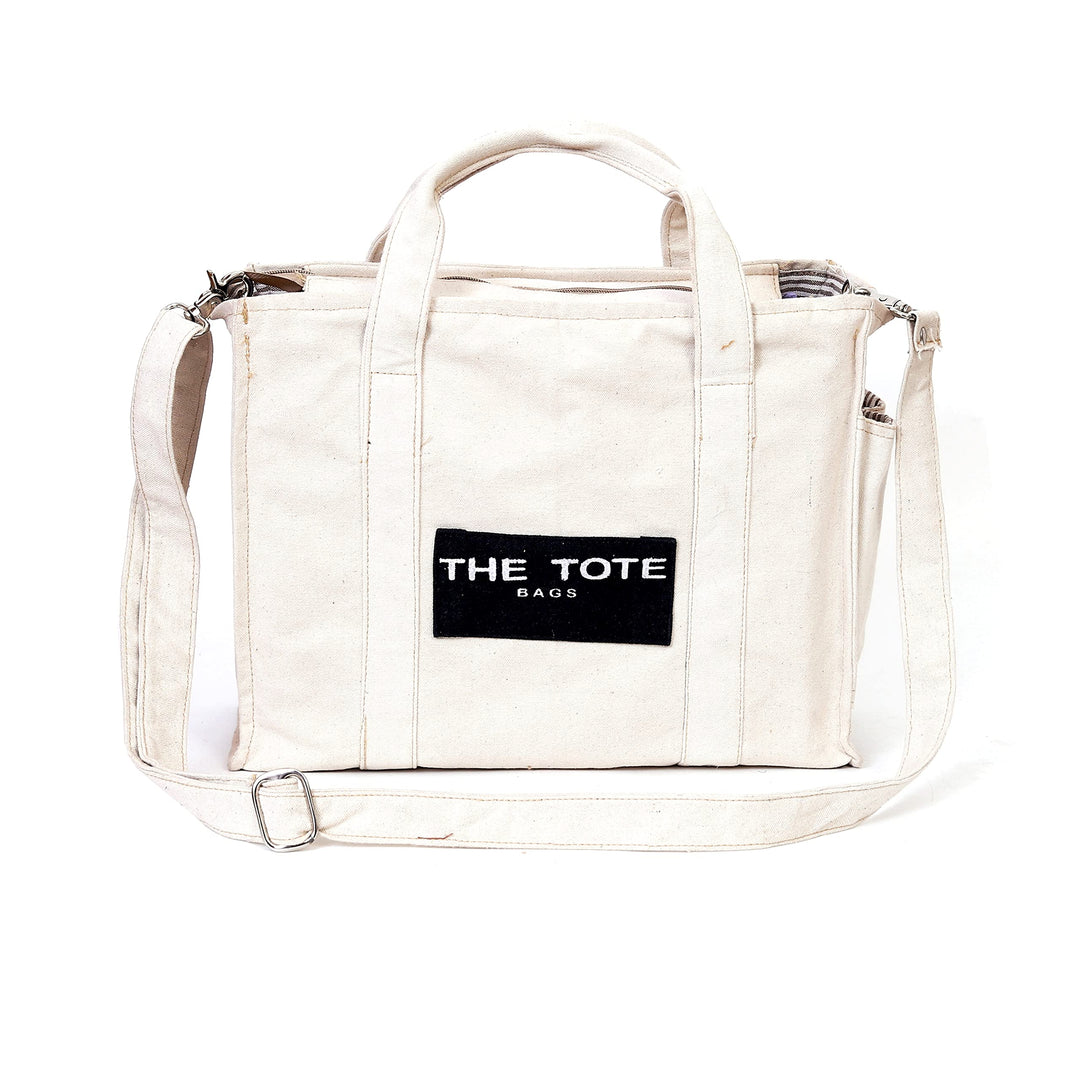 CLA The Tote Bags, Canvas Crossbody Bags for women, Canvas Handbags for Women, Canvas Tote Bag for Women (Off-White)