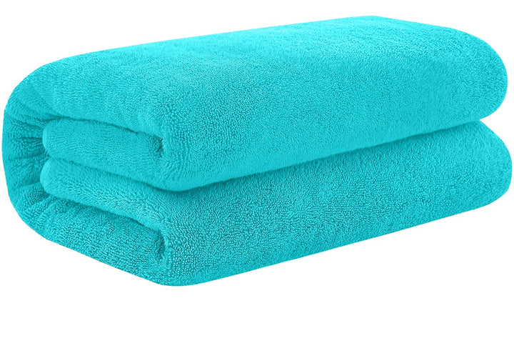 100% Cotton Premium Bath Sheets – 550 GSM (40x80 Inches) Highly Absorbent and Quick Dry Extra Large Luxury Bath Towels – Super Soft Towels for Bathroom, Hotel, Aqua Pack of 1