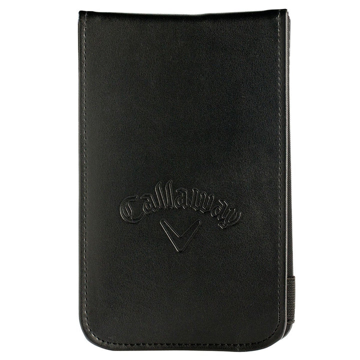 Leather Golf Scorecard Holder, Black, 7 x 4.25