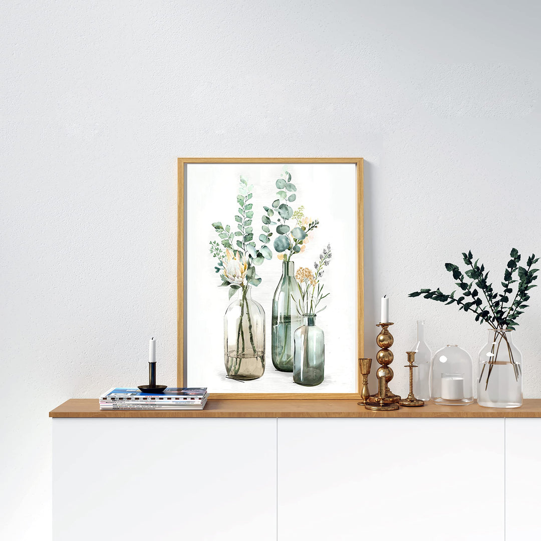 Paint by Numbers for Adults Beginner Students Kids Canvas ONLY,Ideal Gift Choice for Festivals.DIY Acrylic for Room Decor -Flowers in The Bottles (A-16x20 roll)