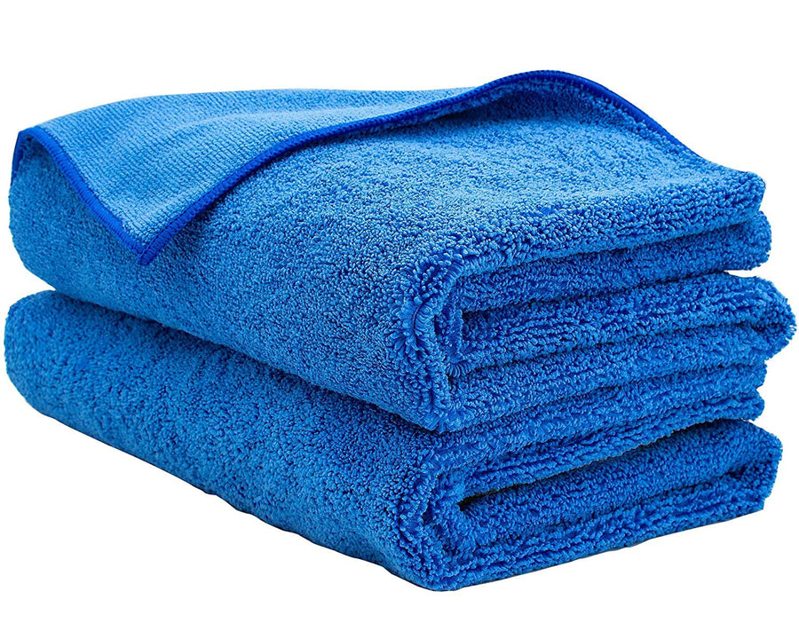 Microfiber Towels for Cars-2PK, Professional Car Drying Towel, Scratch-Free, Strong Water Absorption Drying Towel for Cars, SUVs, RVs, Trucks, and Boats (24 in. x 31 in.)-Blue