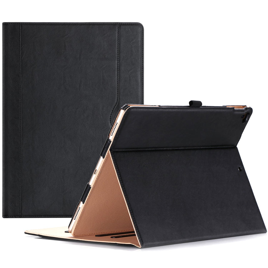 for iPad Pro 12.9 2017/2015 Case (1st & 2nd Generation), Stand Folio Case Cover for iPad Pro 12.9 Inch (Old Model 2017/2015), with Multiple Viewing Angles, Pencil Holder -Black
