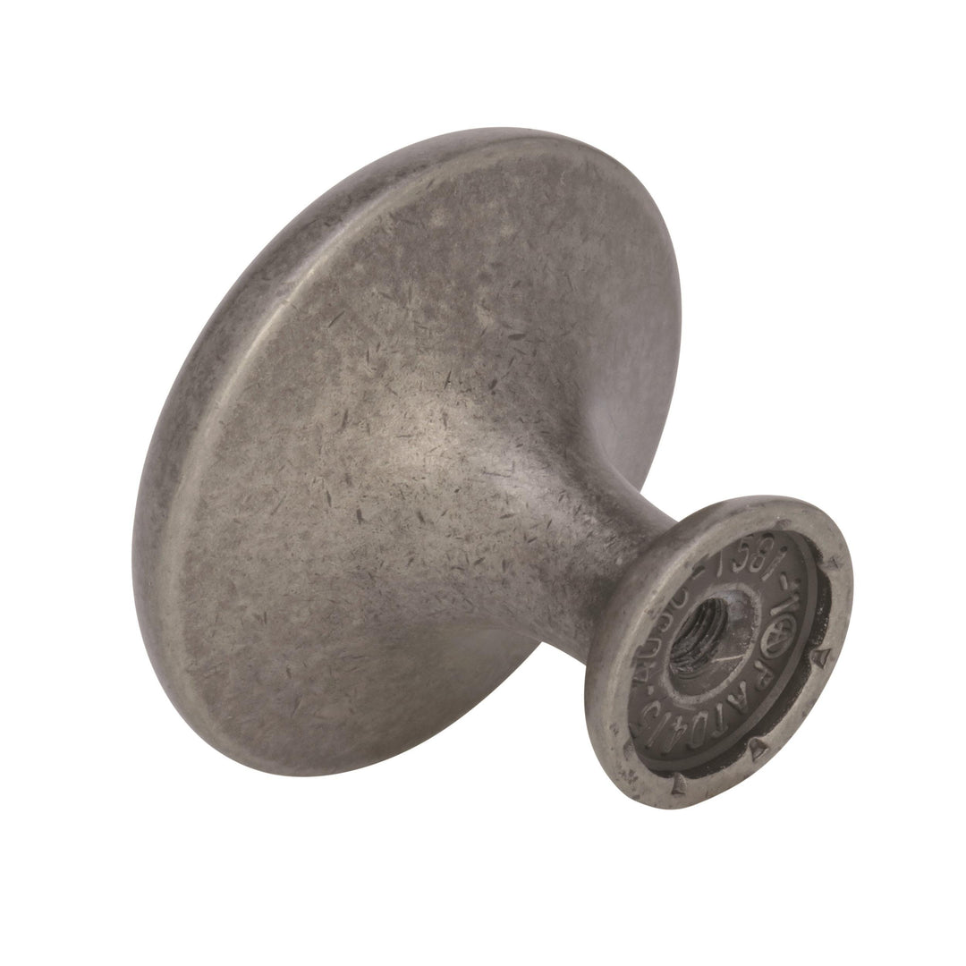 | Cabinet Knob | Weathered Nickel | 1-5/16 inch (33 mm) Diameter | Nature'S Splendor | 1 Pack | Drawer Knob | Cabinet Hardware