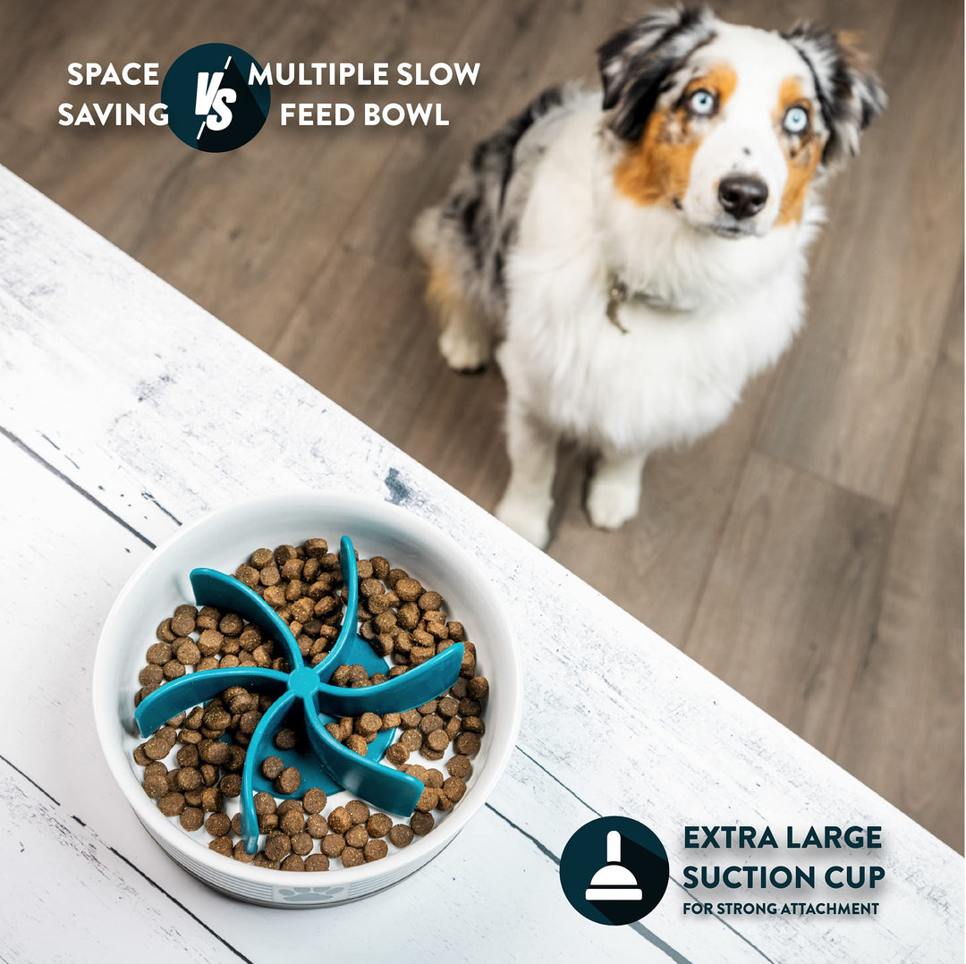 OurPets Spiral Slow Feeder Insert Slow Feeder Turn a Dog Bowl or Dog Dish into a Dog Bowl (Alternative to Dog Puzzle Feeder, Lick Mat, Dog Slow Feeder to Slow Down Eating