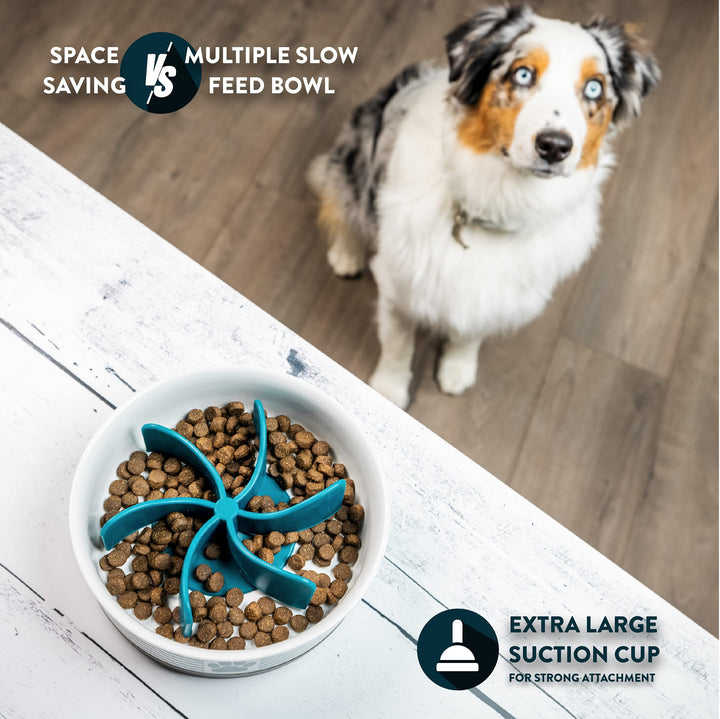 OurPets Spiral Slow Feeder Insert Slow Feeder Turn a Dog Bowl or Dog Dish into a Dog Bowl (Alternative to Dog Puzzle Feeder, Lick Mat, Dog Slow Feeder to Slow Down Eating