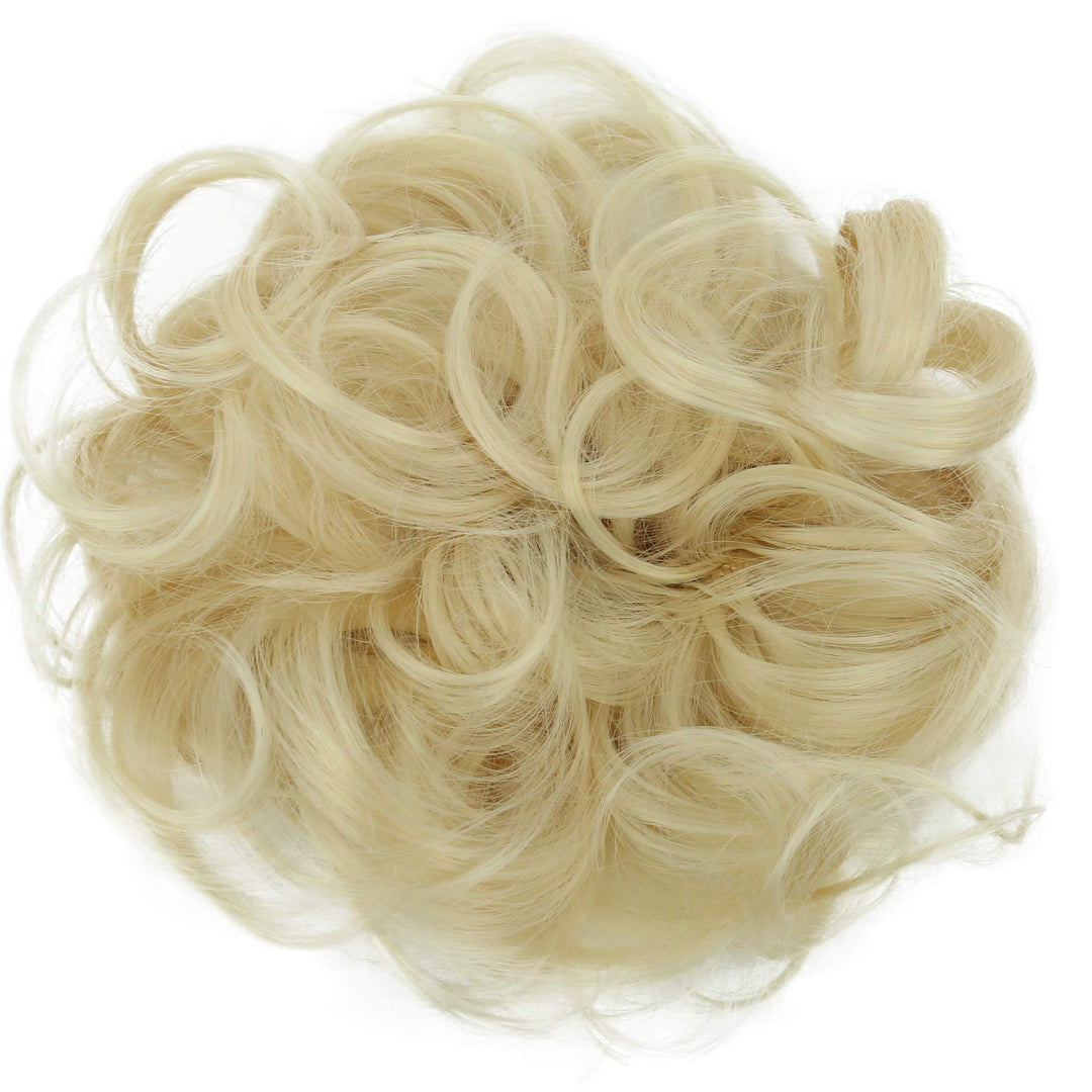 Bleach blond G13E_88T613 : PRETTYSHOP Hairpiece Hair Rubber Scrunchie Scrunchy Updos VOLUMINOUS Curly Messy Bun Bleach blond G13E_88T613