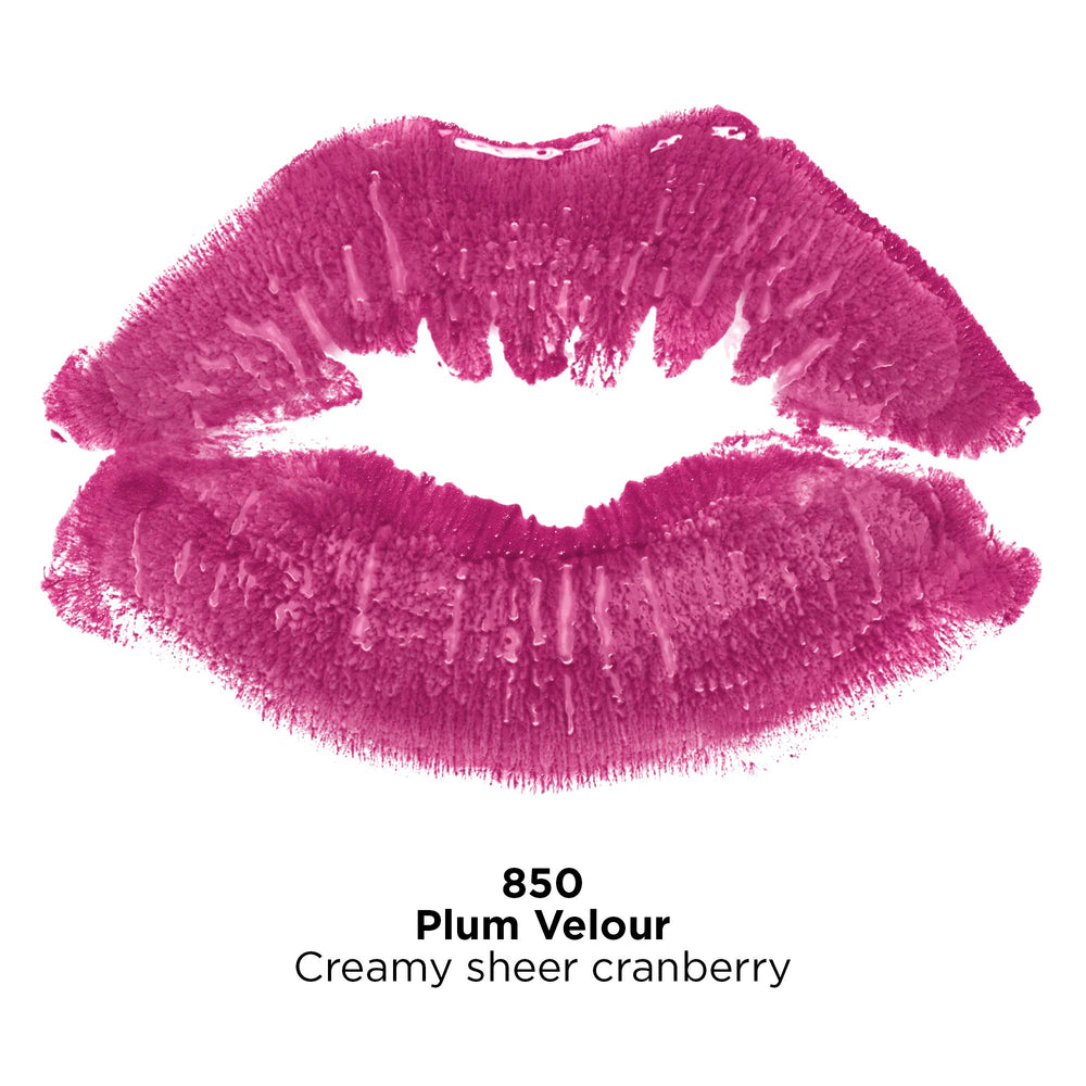 Glossy Super Lustrous Lipstick, Plum Velour, Shine Finish 3.7 G 0.13 Oz