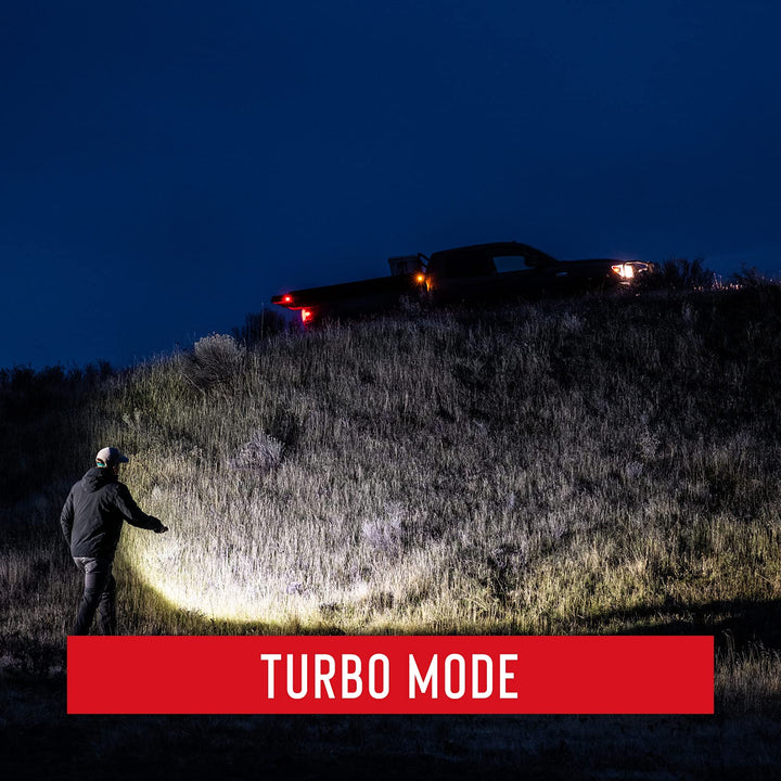 XP18R 3650 Lumen USB-C Rechargeable-Dual Power LED Flashlight with Pure Beam Slide Focus and Top Grade Aluminum Build,Black, 30323