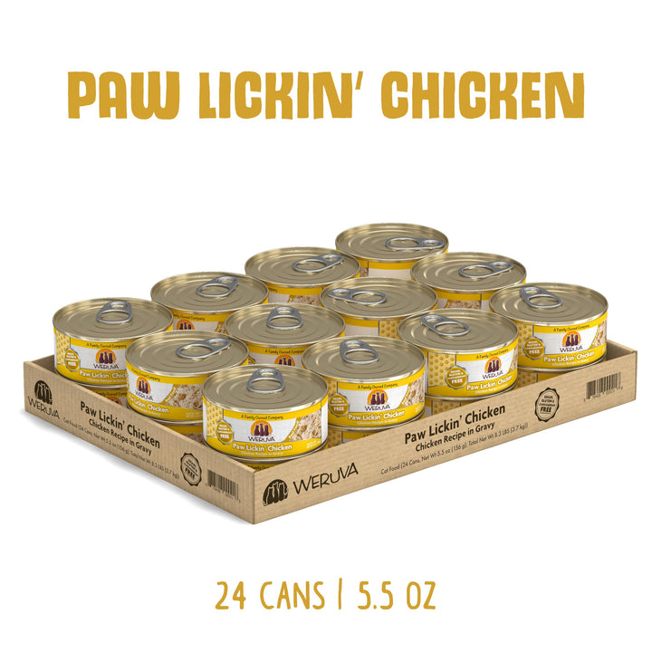 Classic Cat Food, Paw Lickin’ Chicken with Chicken Breast in Gravy, 5.5oz Can (Pack of 24)