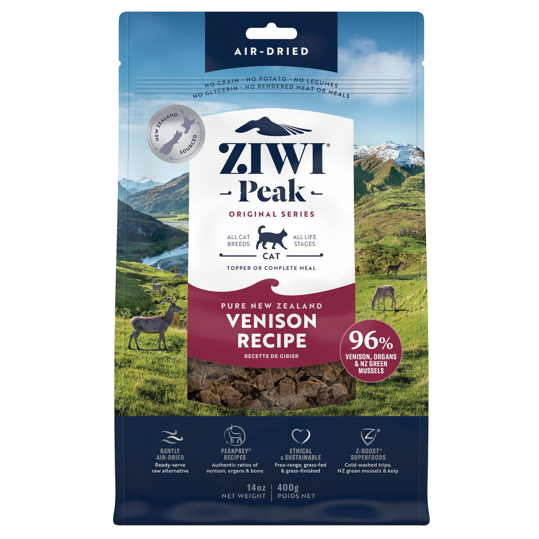 Peak Air-Dried Cat Food – Venison - All Natural, High Protein, Grain Free, Limited Ingredient w/ Superfoods (14oz)
