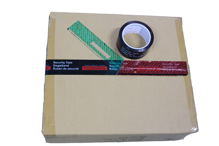 - 1 Roll Precut Serial Numbered Tri-Color Tamper Resistant Security Void Tape (45mm x 50m/roll, 100% Total Transfer, Ultra-Thick Void Film)
