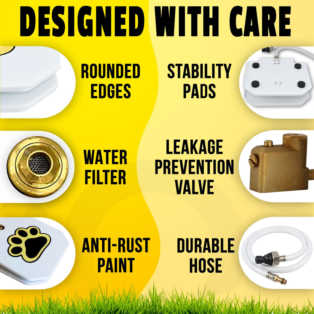 's Outdoor Dog Water Fountain Step On, Dog Sprinkler Paw Activated, Drinking Pet Dispenser, Provides Fresh Water, Sturdy, Easy to Use
