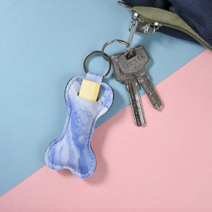 5 Pack Neoprene Chapstick Keychain Holder Lipstick Pouch Lip Balm Holder Travel Accessories (Marble Pattern) : Marble Pattern
