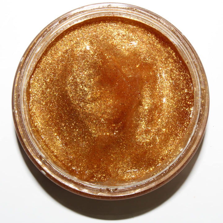 Gold Face, Body Glitter Gel: for Women & Girls | Biodegradable Glitter Body Shimmer | Fine Glitter in Aloe Vera Gel Base with Essential Oil | Body Makeup 2oz