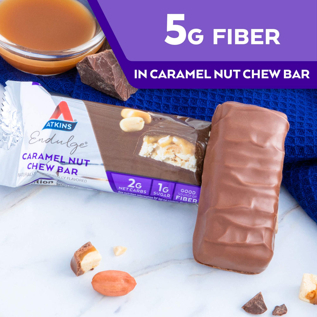 Endulge Chew Bars Caramel Nut -- 5 Bars