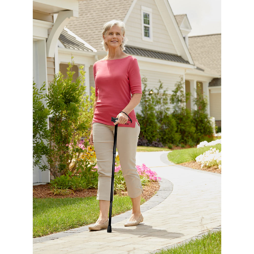 Soft Grip Folding Cane, Black