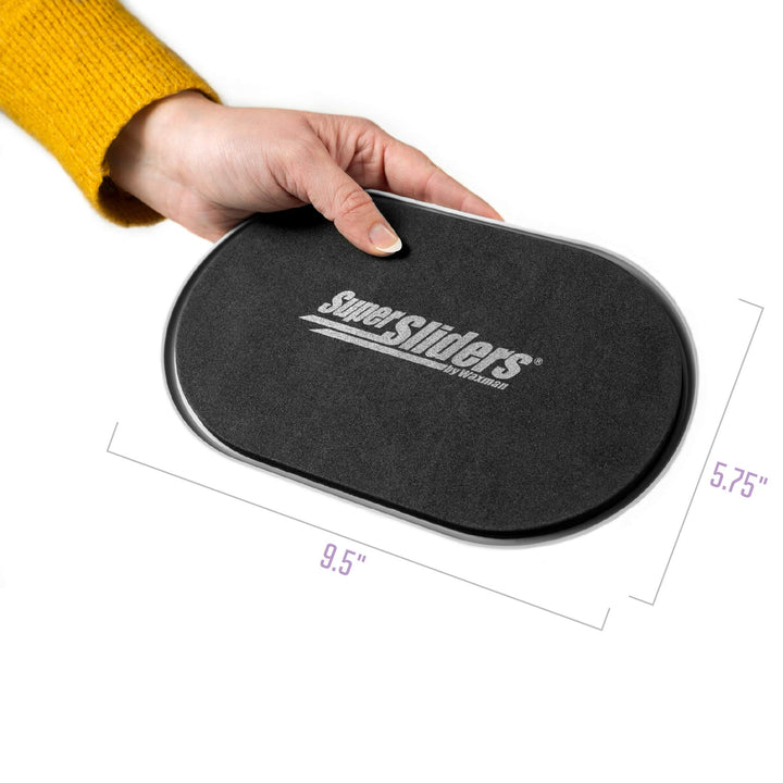 5 3/4 x 9 1/2 Oval Reusable Furniture Sliders for Carpet - Effortless Moving and Surface Protection, Beige (4 Pack)