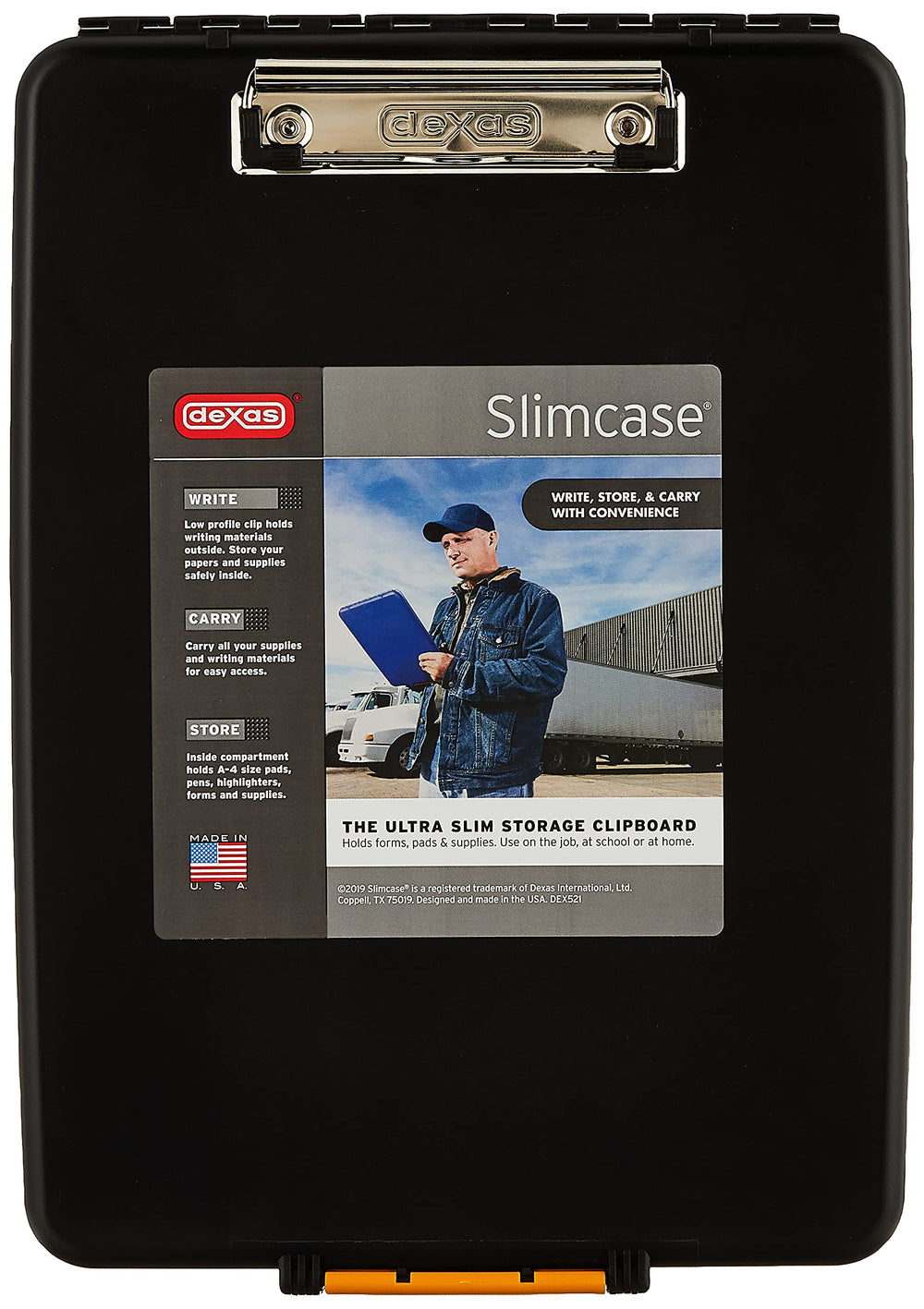 Slimcase Storage Clipboard, Black