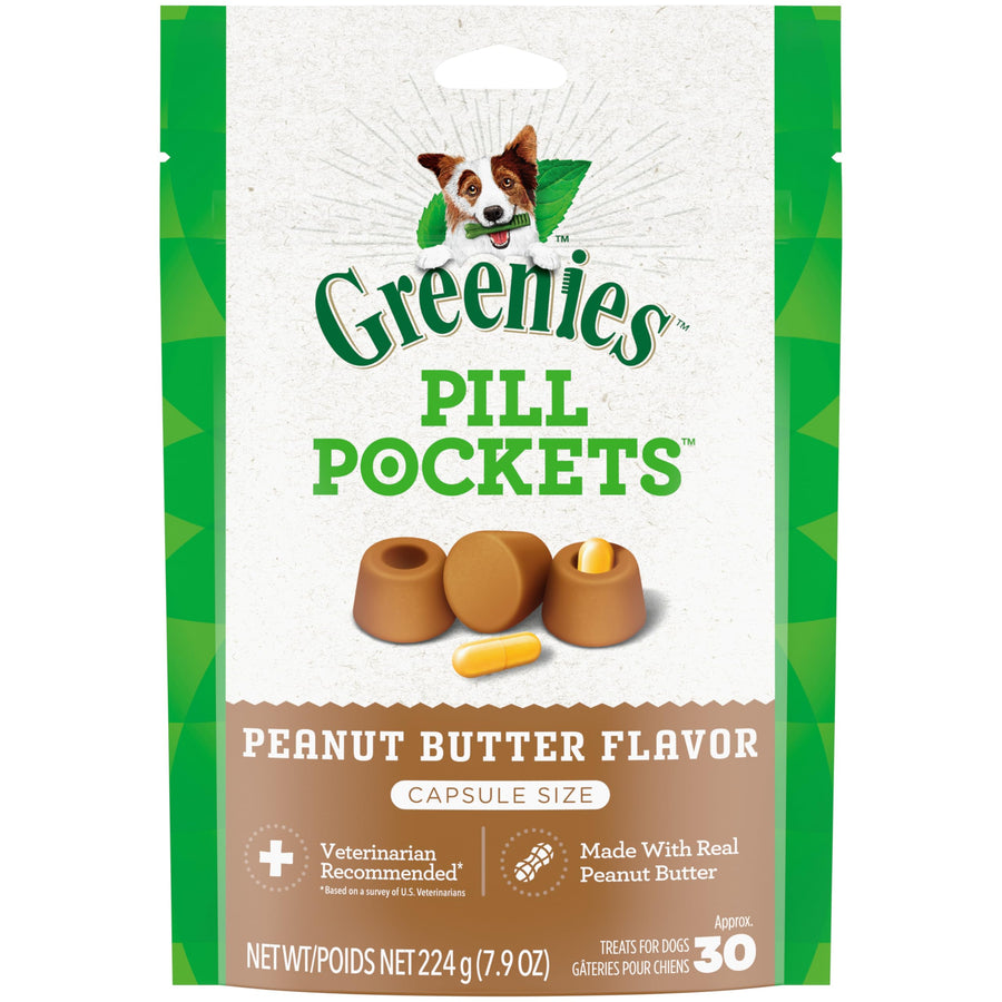 Large Size Soft Dog Treats for Capsules, with Real Peanut Butter, Made with Natural Ingredients Plus Minerals & Trace Nutrients, 7.9 oz. (30 Count, Pack of 1)
