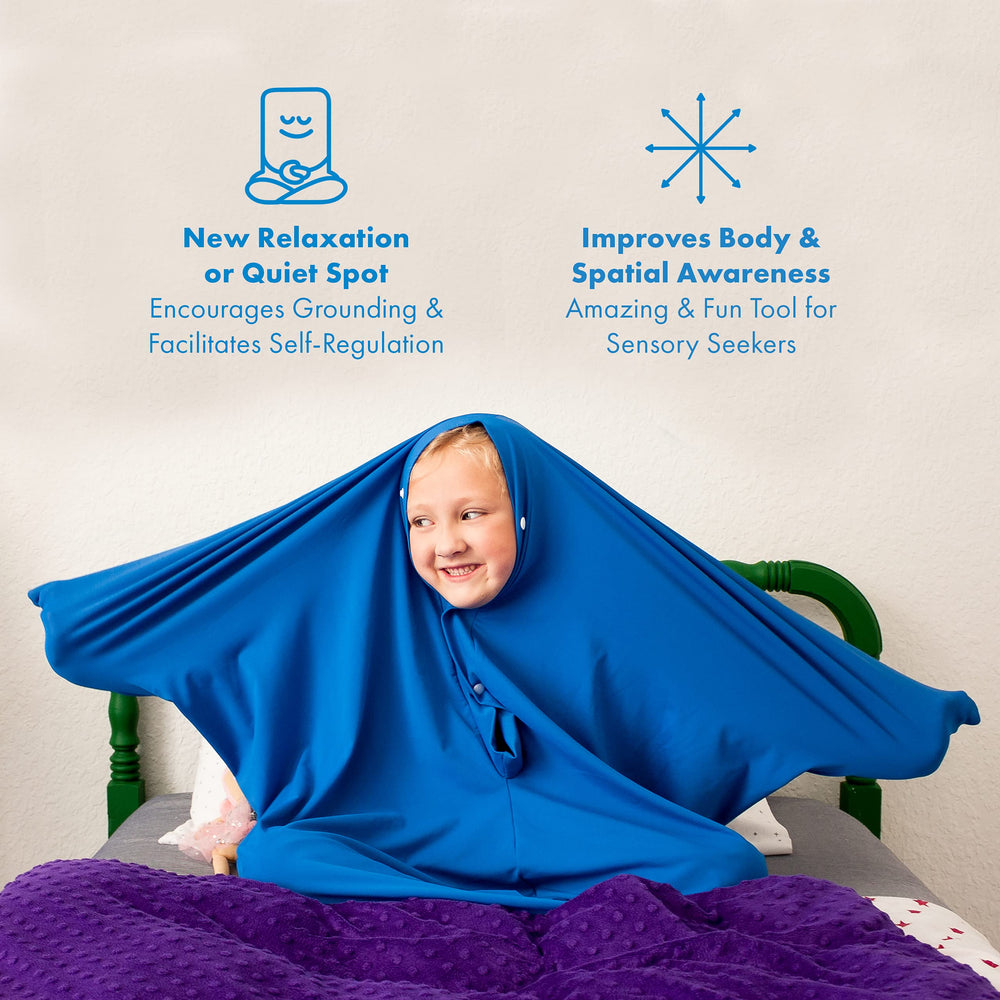 Body Sock - Sensory Socks for Kids - Stretchable Sensory Sack to Help Kids Relax and Focus - Easy to Wash Breathable Sensory Full Body Sock for Kids - Medium 48 x 27