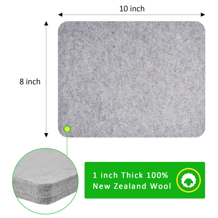 Needle Felting Pad,100% Natural Wool Needled Felting Mat, 8 x 10 x 1 inch Eco-Friendly Felting Block, Thick and Firm Needle Felting Base