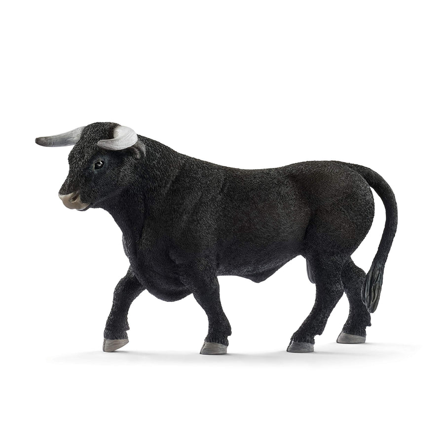 Farm World, Animal Toys for Boys and Girls 3 and Above, Black Bull Cow Toy Figurine, Ages 3+, Multicolor, 3.5 Inch