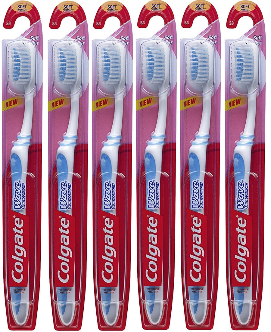 Wave Gum Comfort Extra Soft Compact Head Toothbrush Colors Vary (Pack of 8)