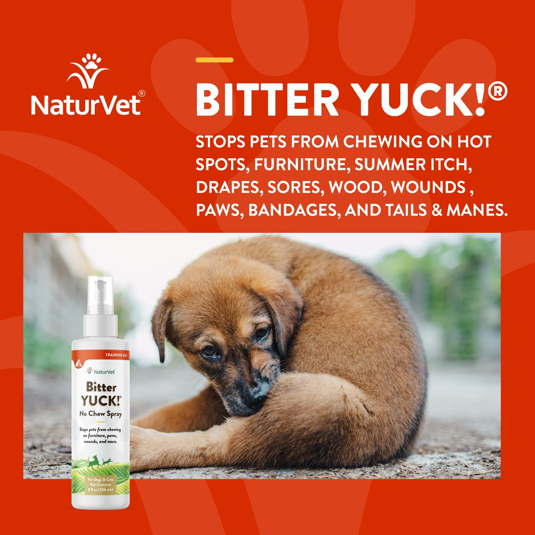 Bitter Yuck! No Chew Spray for Dogs, Cats, and Horses Pet Training Spray, Liquid, Made in The USA, 8 Ounce