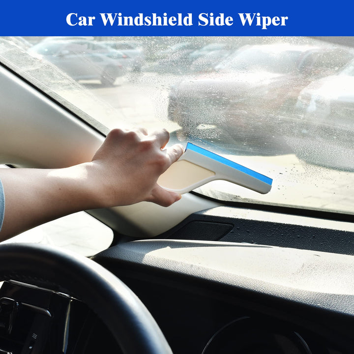 Window Tint Tool,Silicone Squeegee Water Blade with Long Handle,Easy Grip for Window & Mirror Cleaning2pcs Knife Shape