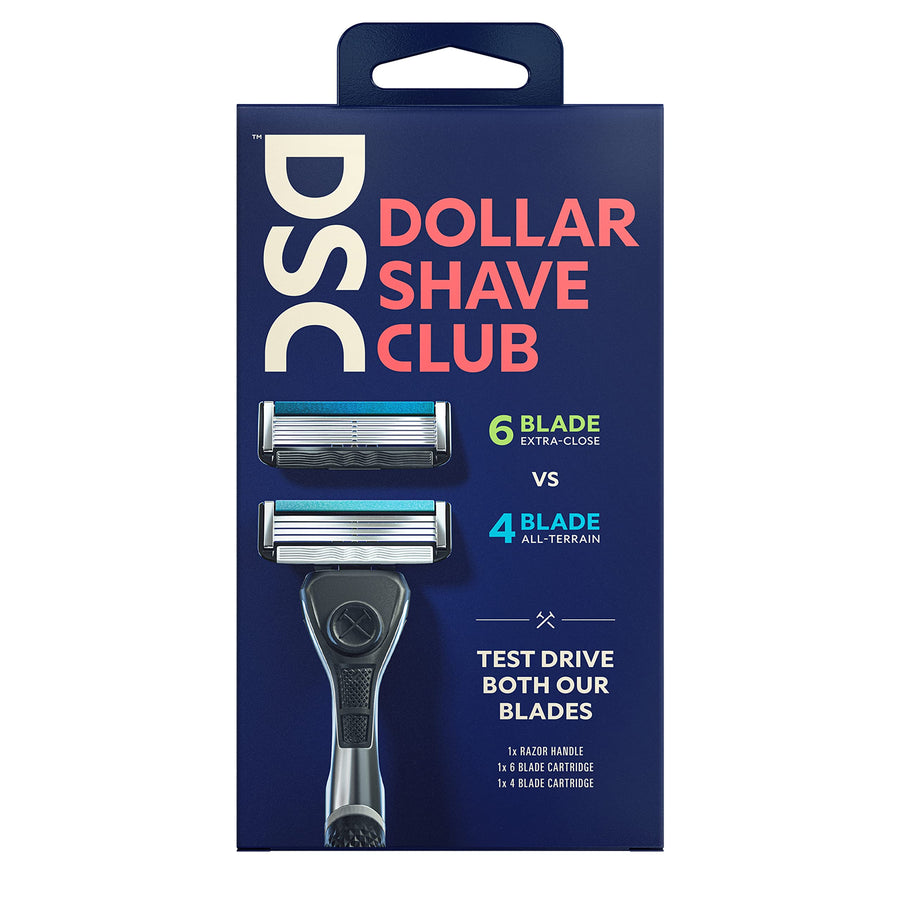 Men's Razor Mixed Starter Shaving Kit Includes 1 Handle, 4-Blade Cartridge, and 6-Blade Cartridge 3 Count For a Comfortable and Smooth Shave Shaving Kit for Men