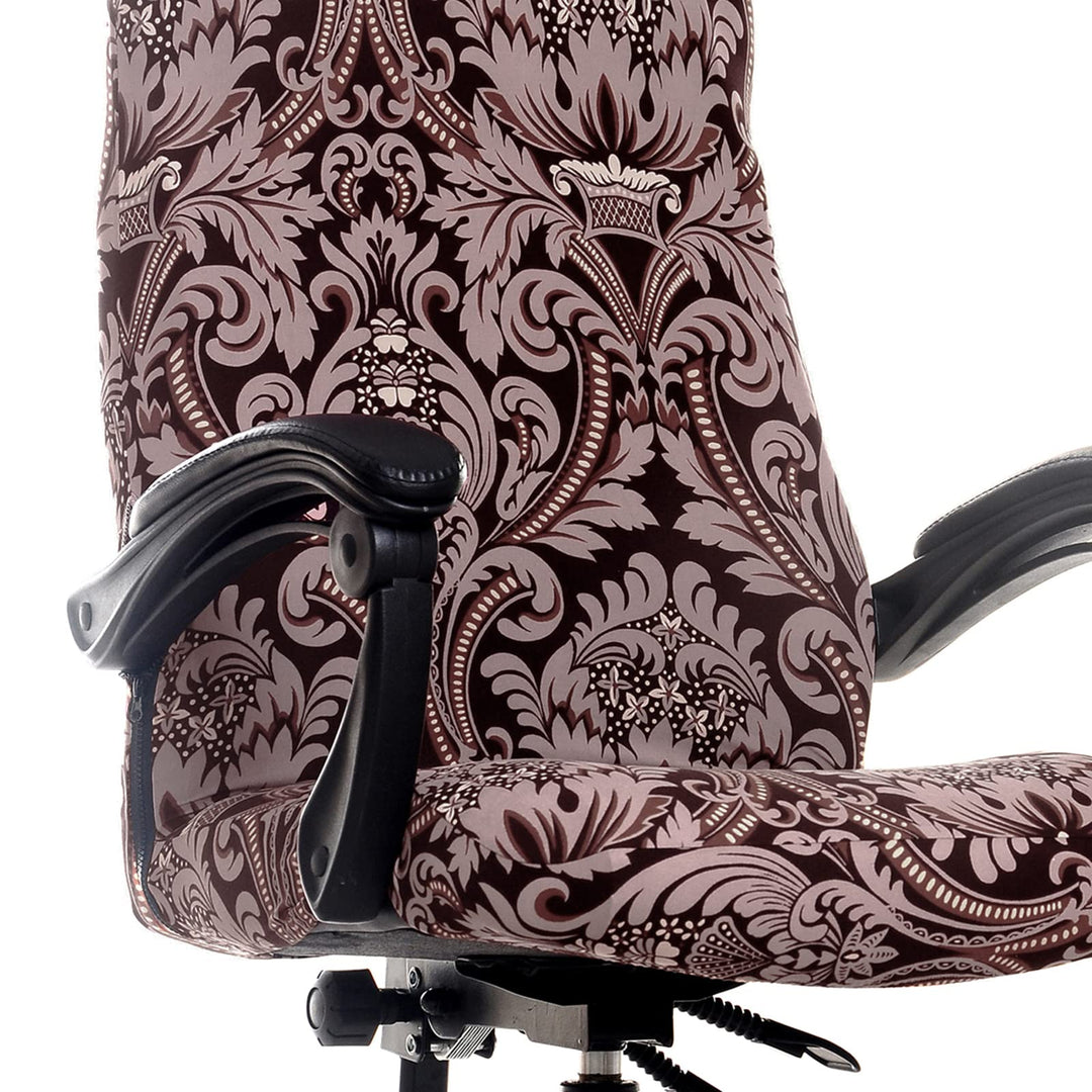 Printed Office Chair Covers, Stretch Computer Chair Cover Universal Boss Chair Covers Modern Simplism Style High Back Chair Slipcover (Star City, Large)
