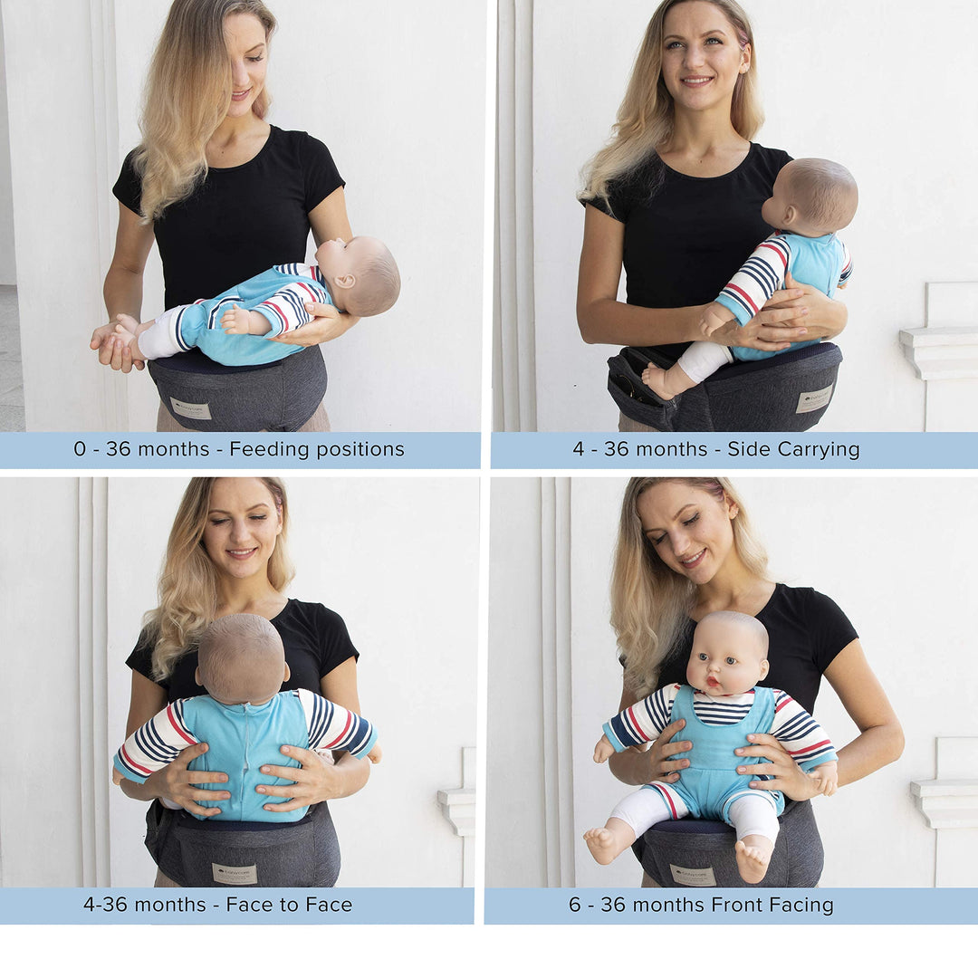 Premium Baby Hip Carrier – Baby Hip Seat Carrier – Safety Certified – Anti-Slip Fabric – Adjustable Strap – Side Pocket – Comfortable Padded Design – Healthy Hip – Ideal for Baby Shower, New Parents