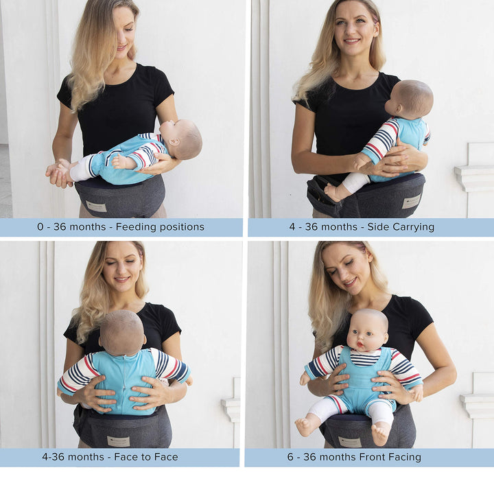 Premium Baby Hip Carrier – Baby Hip Seat Carrier – Safety Certified – Anti-Slip Fabric – Adjustable Strap – Side Pocket – Comfortable Padded Design – Healthy Hip – Ideal for Baby Shower, New Parents