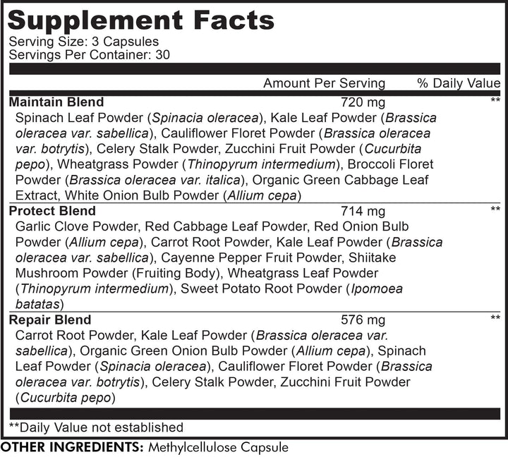 Instantfood Easy Veggies, Over 15 Vegetable Powders Equivalent All-in-One, Daily Vegan Blend, Whole Food Greens Vitamins Supplement Capsules, Phytonutrients Multivitamin, Non-GMO, 90 Capsules