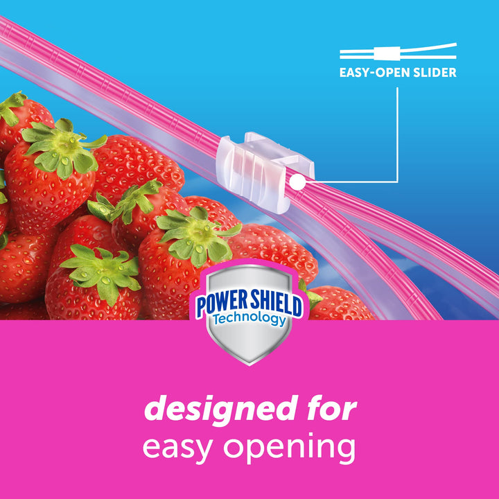 Gallon Food Storage Slider Bags, Power Shield Technology for More Durability, 104 Bags Total