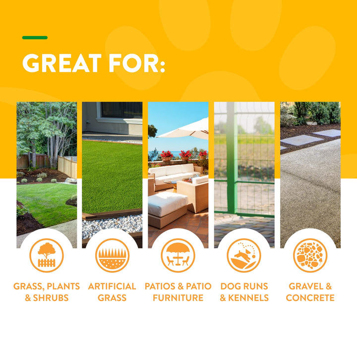 – Yard Odor Eliminator Plus Citronella Spray – Eliminate Stool and Urine Odors from Lawn and Yard – Designed for Use on Grass, Patios, Gravel, Concrete & More – 32oz with Hose Nozzle